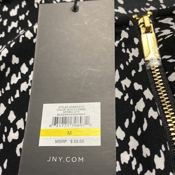 Jones New York Sleeveless Scoop Neck Top Blouse Pull In Zip Front Size Medium - Picture 11 of 12